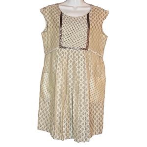 Panda Jahula cream embellished dress